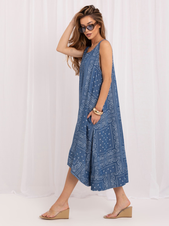 Rochie maxi de vară cu decolteu în V și imprimeu