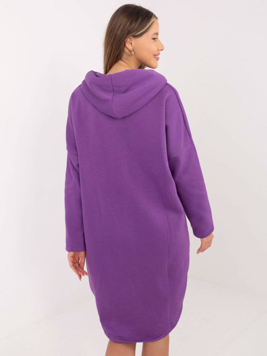 Hanorac violet cu glugă