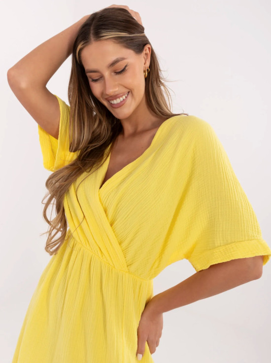 Rochie galbenă evazată