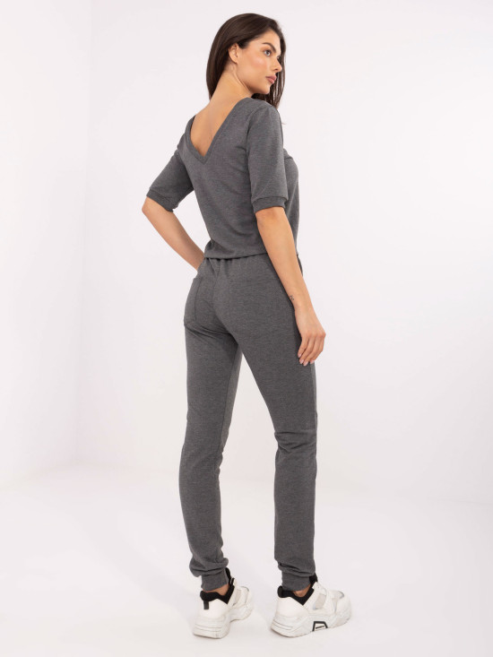 Salopetă damă gri închis melanj