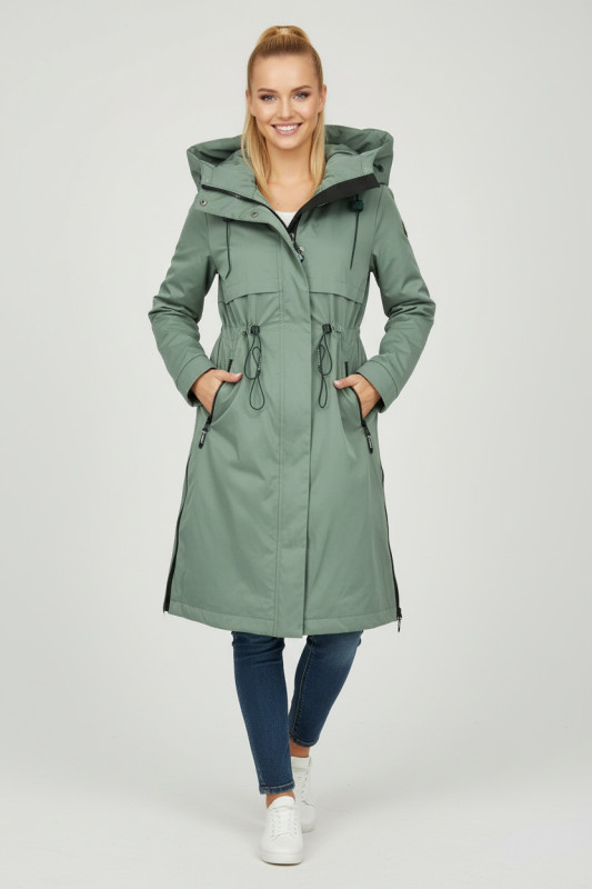 Jachetă verde de tranziție FASHION