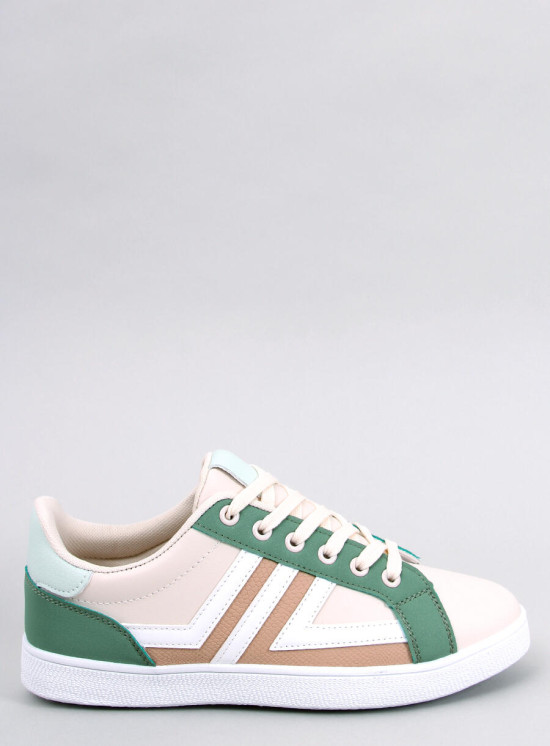 Adidași cu șireturi bej-verde