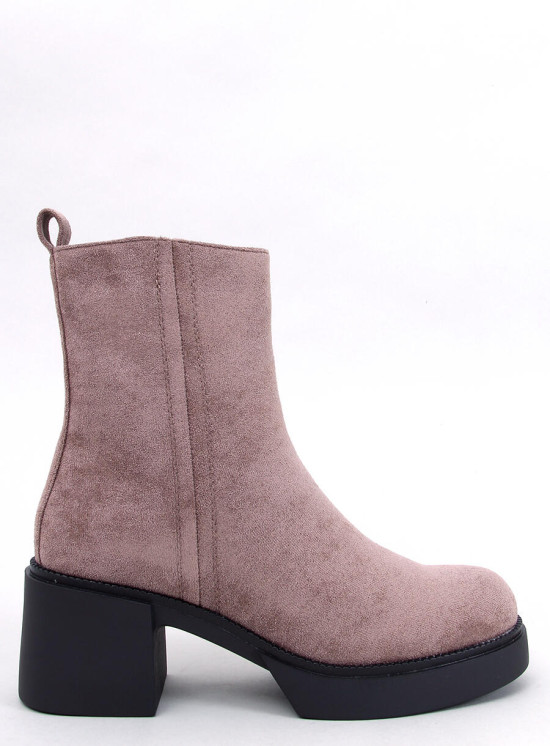 Botine maro pe toc stabil