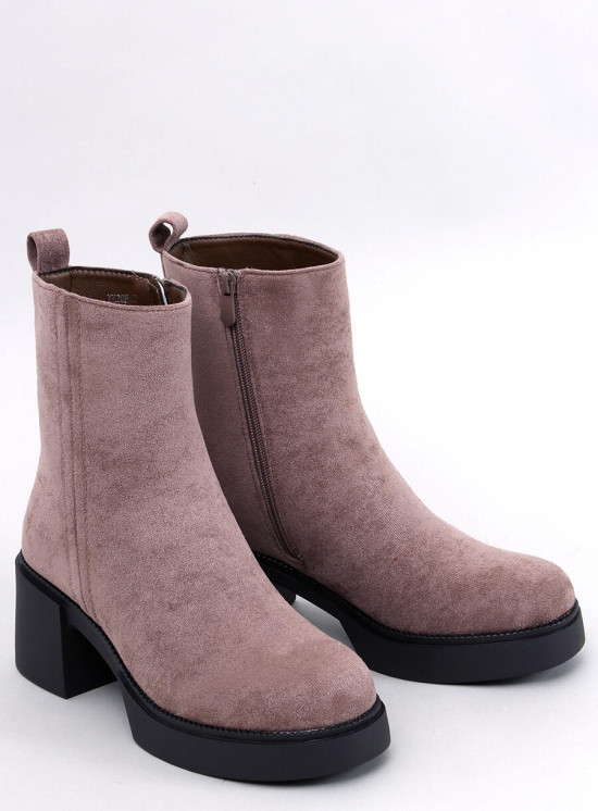Botine maro pe toc stabil