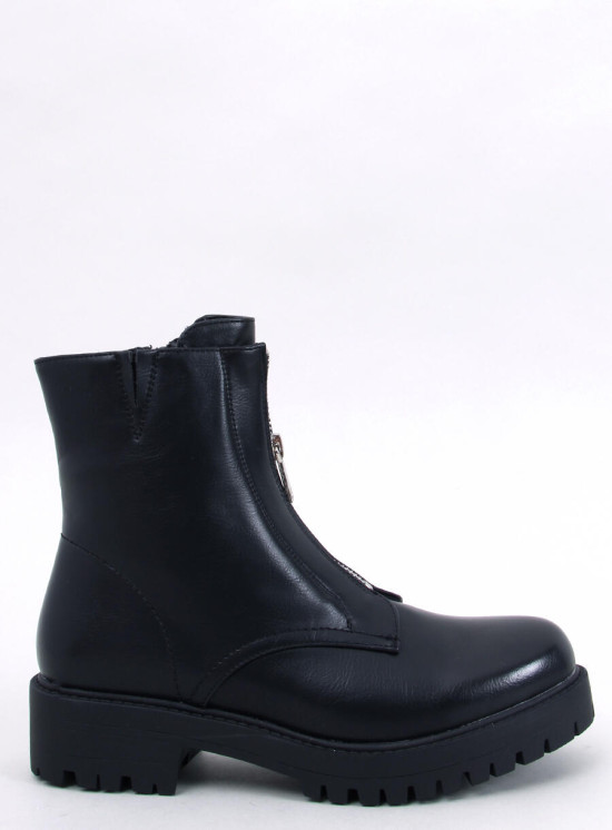 Botine negre cu fermoar