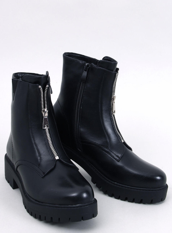 Botine negre cu fermoar