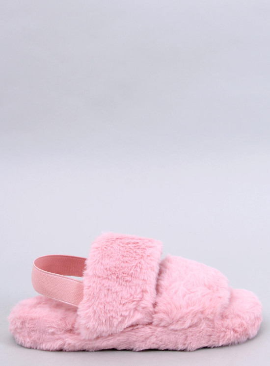 Papuci roz deschis cu elastic