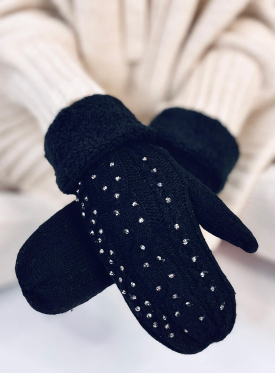 Mănuși de damă decorate negre