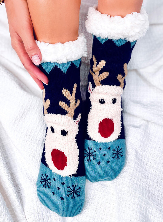 Șosete REINDEER albastru închis