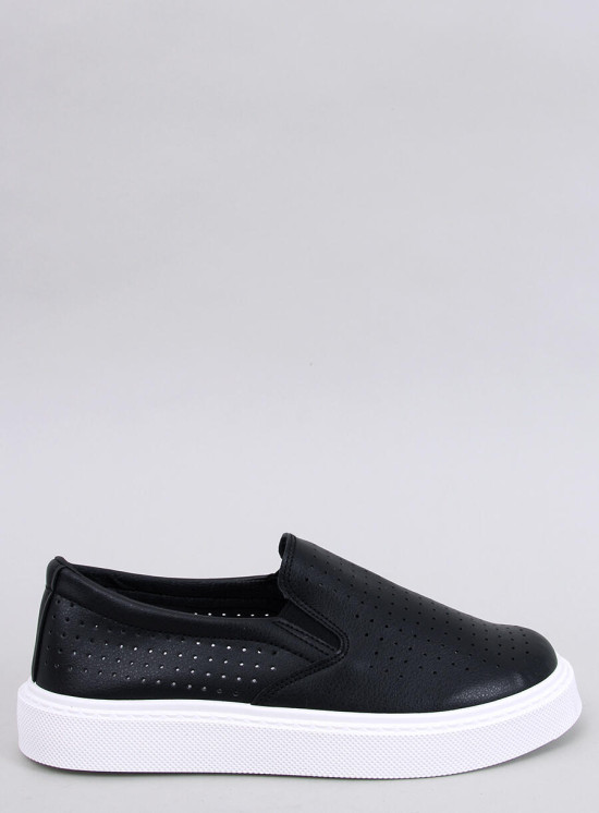 Teniși slip-on perforați negri