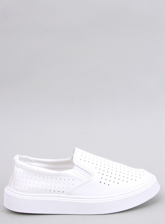 Teniși slip-on perforați albi