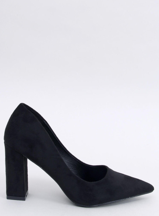 Pantofi stiletto din piele întoarsă negri