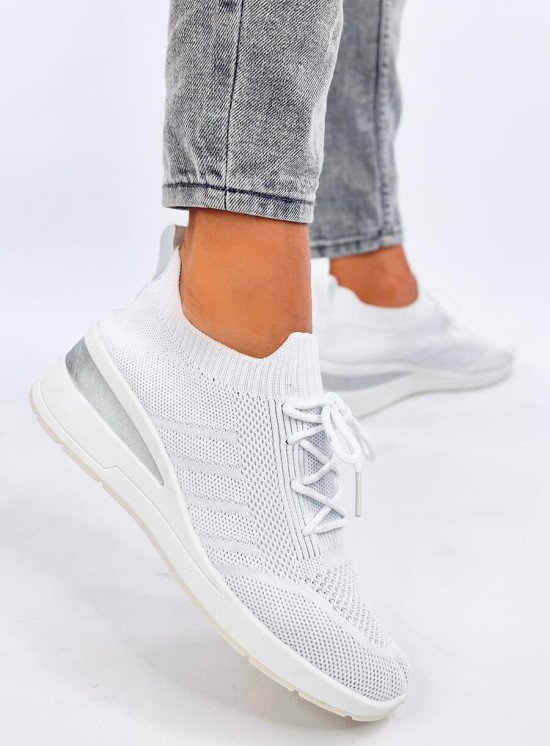 Adidași cu toc ascuns albi