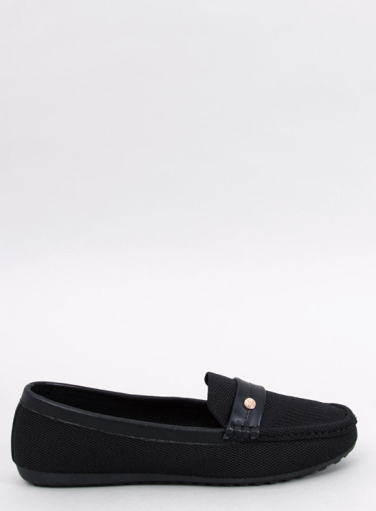 Mocasini negri din textil