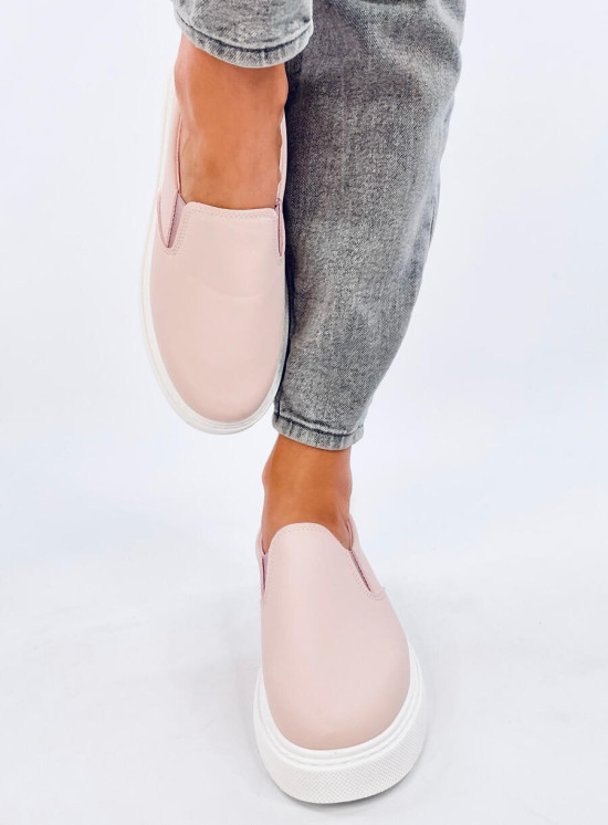 Teniși de damă slip-on roz deschis