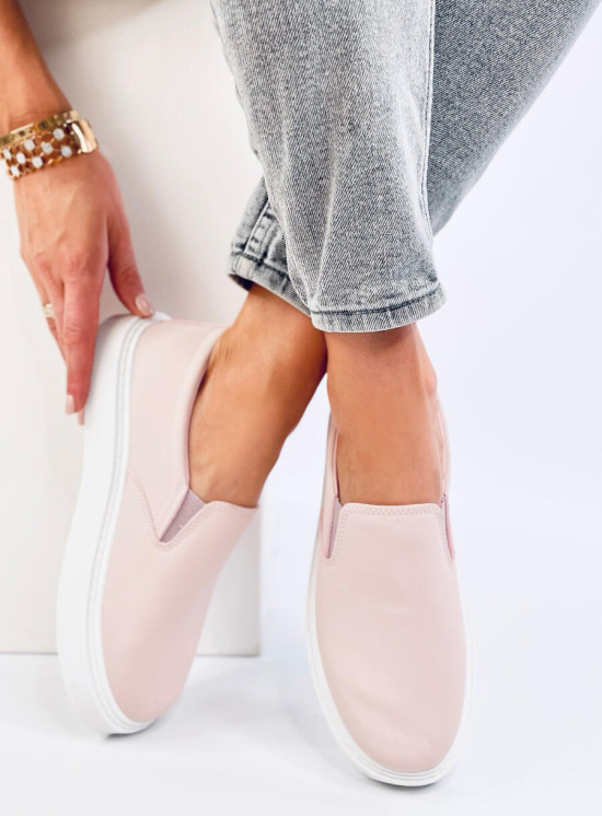 Teniși de damă slip-on roz deschis