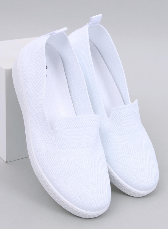 Teniși slip-on înălțați albi