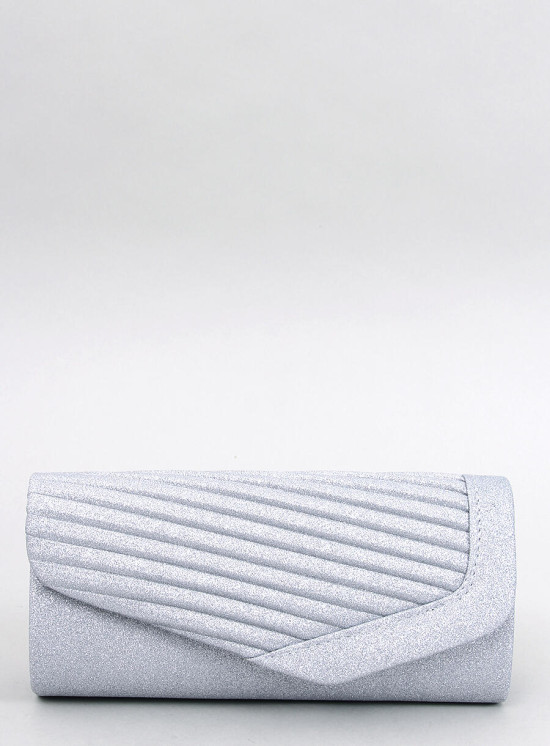 Geantă formală lucioasă argintie