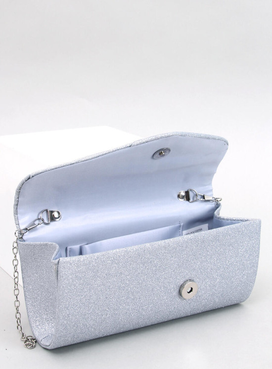 Geantă formală lucioasă argintie