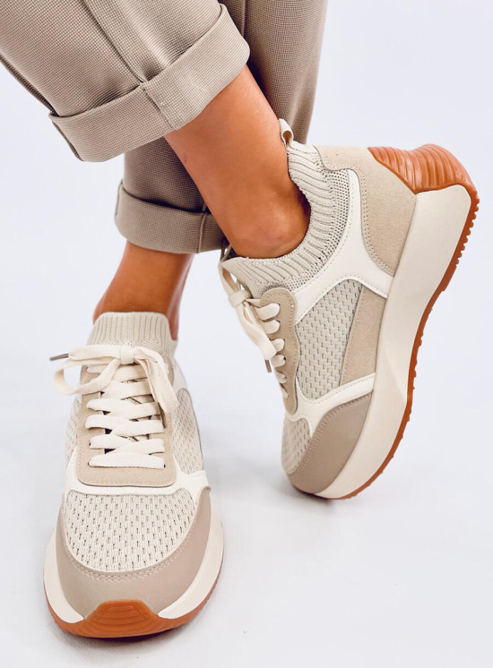 Adidași sport de damă bej/alb
