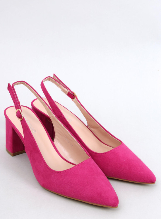 Pantofi joase cu călcâiul deschis fucsia