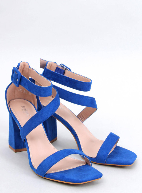 Sandale albastre elegante cu bretele