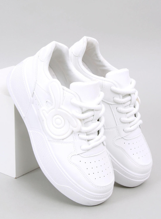 Adidași albi pe platformă ALLWHITE