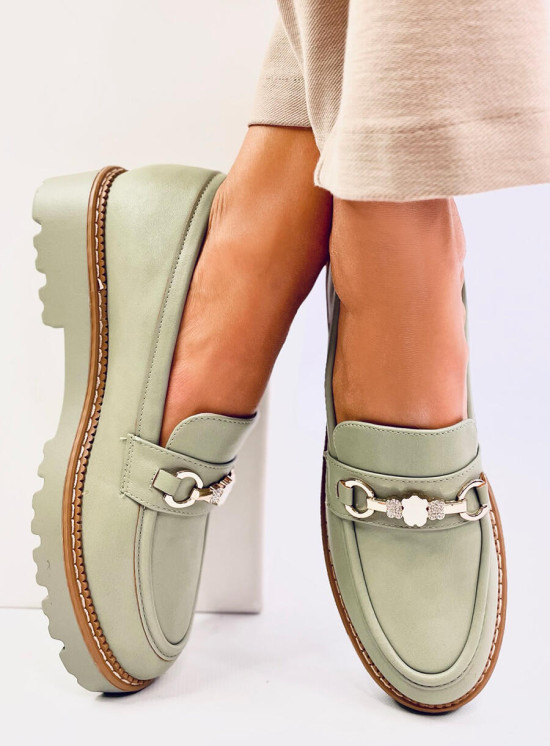 Mocasini verde deschis BRENDA