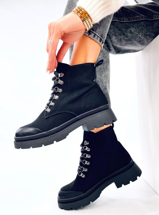 Pantofi de trekking din material negri
