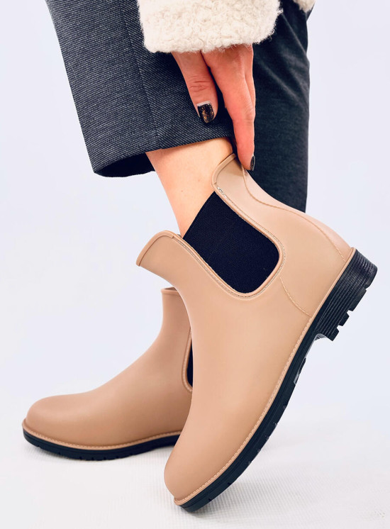 Botine de ploaie de damă bej închis