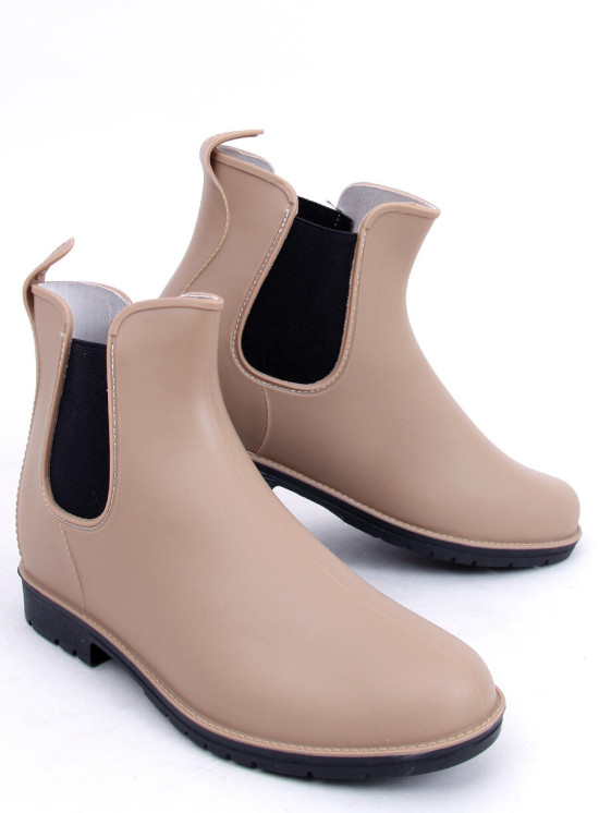 Botine de ploaie de damă bej închis