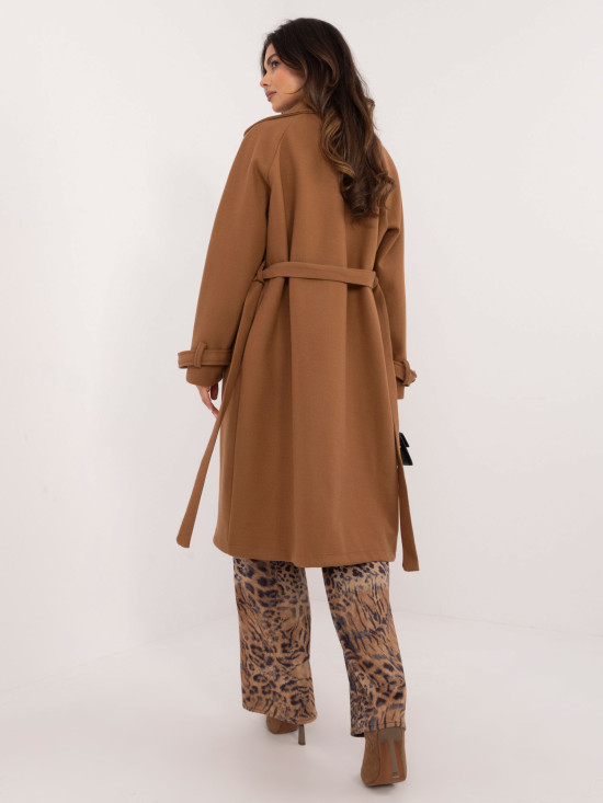 Palton elegant de tranziție în culoarea camel