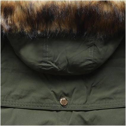 Parka khaki de iarnă cu căptușeală detașabilă