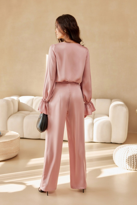 Pantaloni eleganți roz Elsa