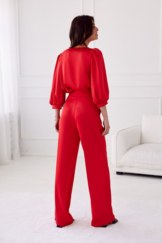 Pantaloni eleganți roșii Elsa