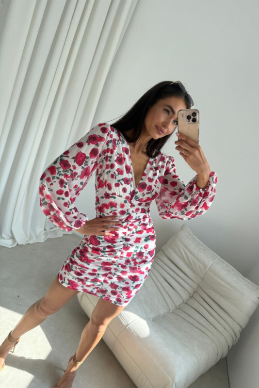 Rochie mulată Amanda cu mâneci bufante