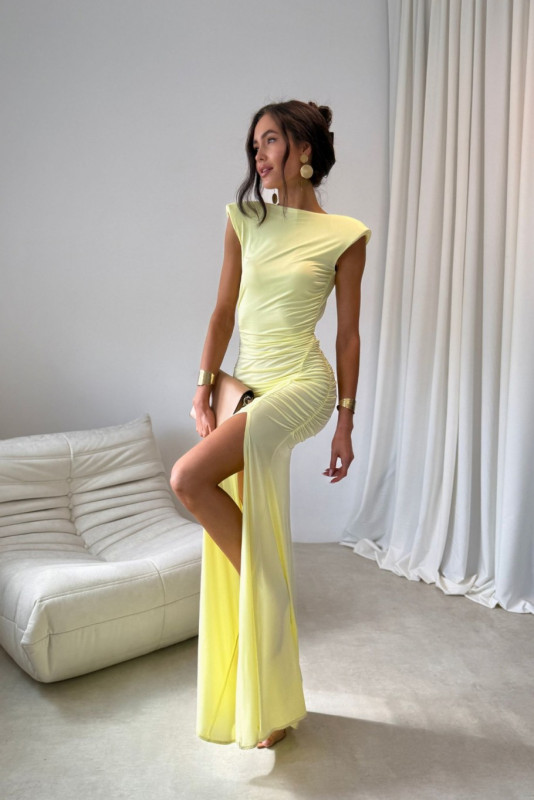 Rochie maxi galbenă Aurelia