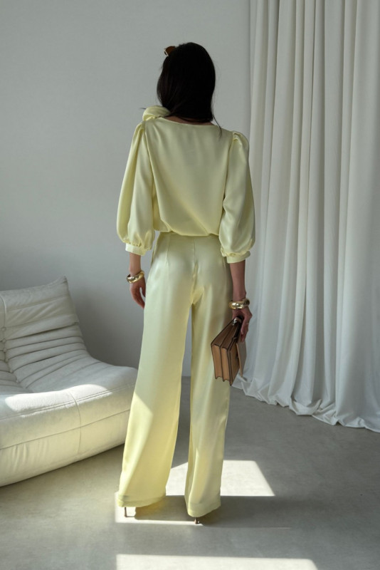 Pantaloni eleganți galbeni Elsa