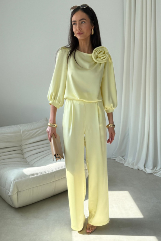 Pantaloni eleganți galbeni Elsa