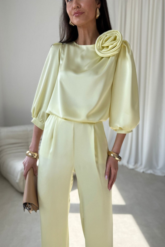 Pantaloni eleganți galbeni Elsa