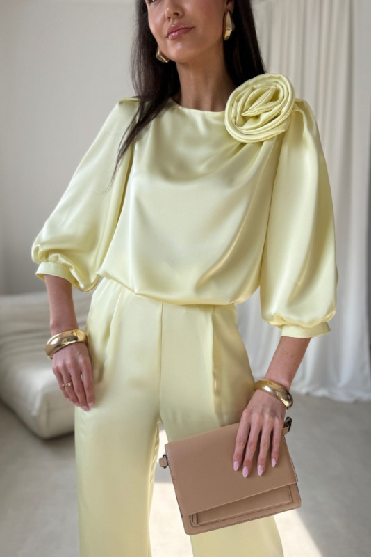 Pantaloni eleganți galbeni Elsa