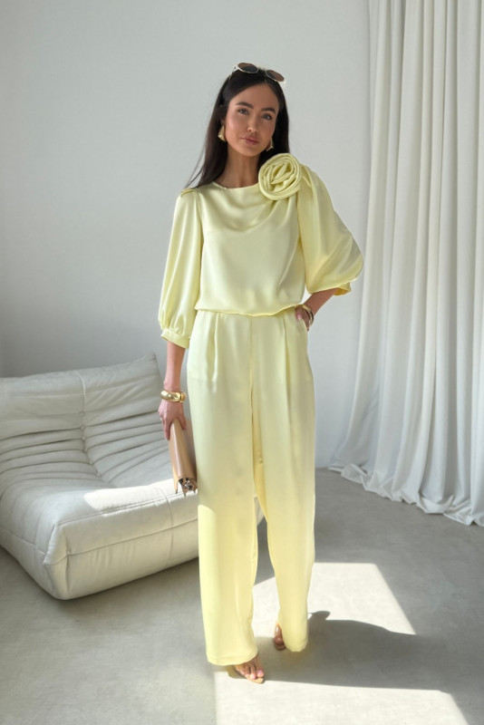 Pantaloni eleganți galbeni Elsa