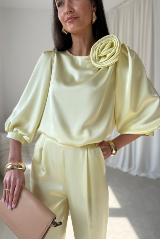 Pantaloni eleganți galbeni Elsa
