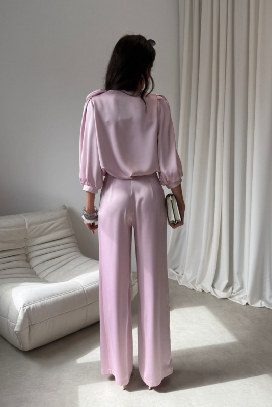 Pantaloni eleganți roz deschis Elsa