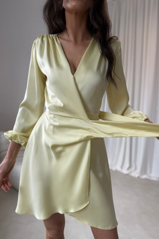 Rochie mini galbenă petrecută