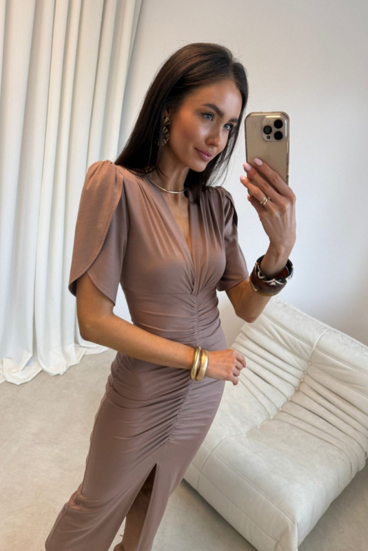 Rochie midi cappuccino