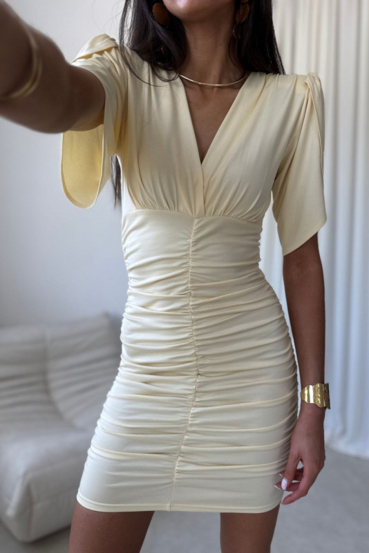 Rochie mini Novalie galben deschis
