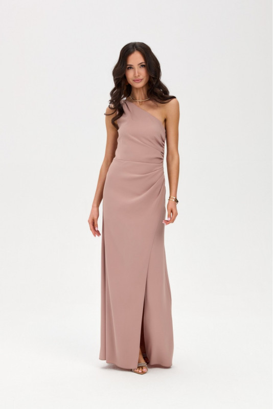 Rochie maxi în nuanță cappuccino