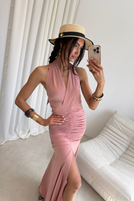 Adeline – rochie maxi roz