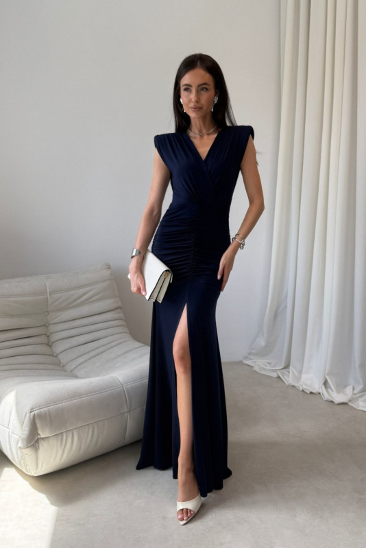 Rochie maxi bleumarin